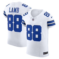 Dallas Cowboys CeeDee Lamb Nike White Vapor F.U.S.E. Elite Jersey