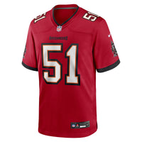 Tampa Bay Buccaneers David Walker Nike Red Team Game Jersey