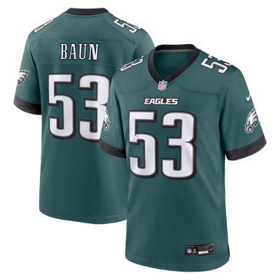 Philadelphia Eagles Zack Baun Nike Midnight Green Team Game Jersey