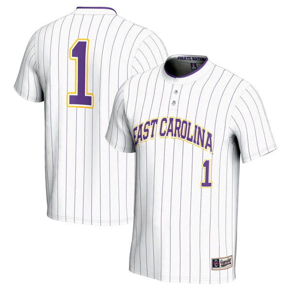 #1 ECU Pirates GameDay Greats Lightweight Softball Jersey - White