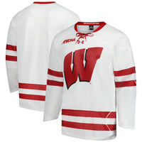 Wisconsin Badgers Under Armour Replica Hockey Jersey - White
