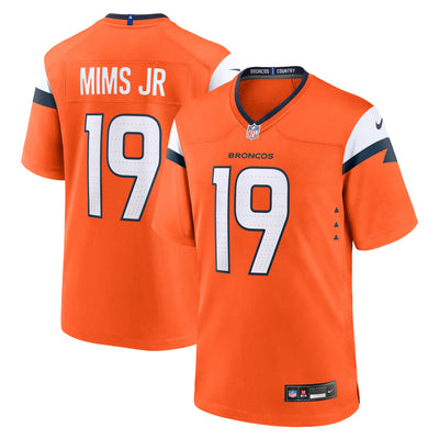 Denver Broncos Marvin Mims Jr Nike Orange Team Game Jersey