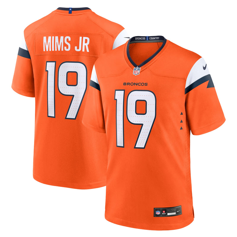 Denver Broncos Marvin Mims Jr Nike Orange Team Game Jersey