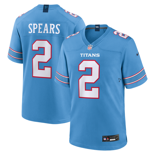 Tennessee Titans Tyjae Spears Nike Light Blue Game Jersey