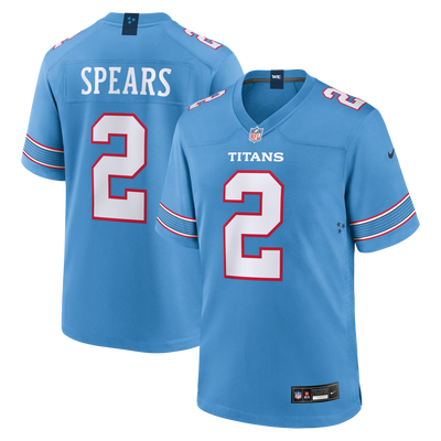 Tennessee Titans Tyjae Spears Nike Light Blue Game Jersey