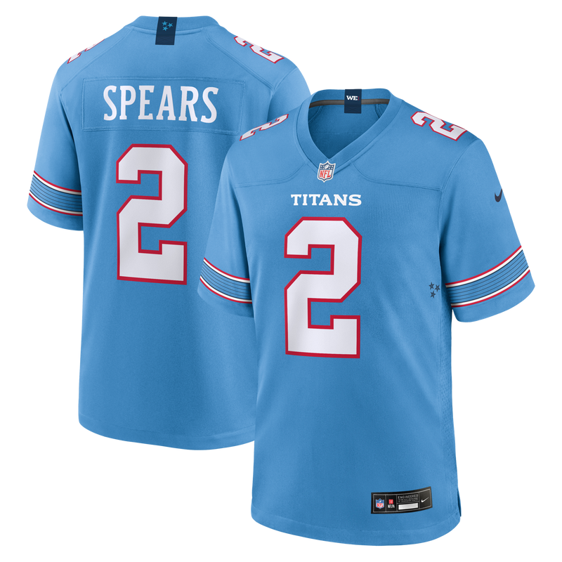 Tennessee Titans Tyjae Spears Nike Light Blue Game Jersey