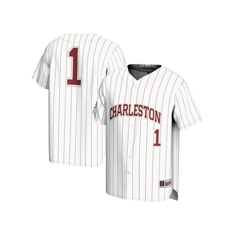 #1 Charleston Cougars GameDay Greats Lightweight Baseball Fashion Jersey - White