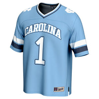 #1 North Carolina Tar Heels GameDay Greats Lightweight Collegiate Football Fashion Jersey - Carolina Blue