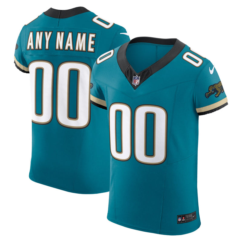 Jacksonville Jaguars Nike Teal Alternate Vapor F.U.S.E. Elite Custom Jersey