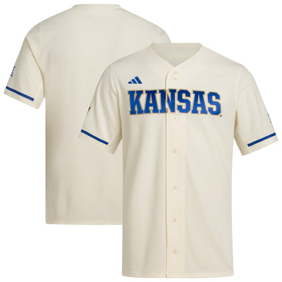 Kansas Jayhawks adidas Replica Baseball Jersey - Cream