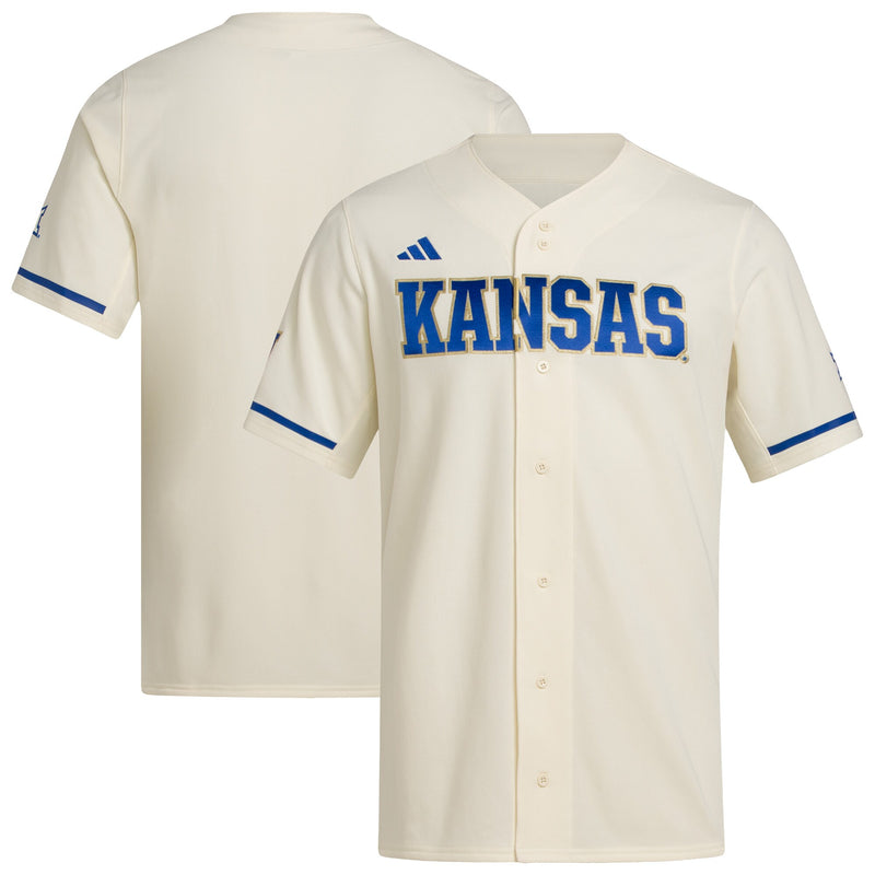 Kansas Jayhawks adidas Replica Baseball Jersey - Cream