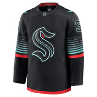 Seattle Kraken Philipp Grubauer Fanatics Black Alternate Premium Player Jersey