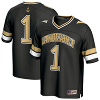 #1 Vanderbilt Commodores GameDay Greats Lightweight Collegiate Football Fashion Jersey - Black
