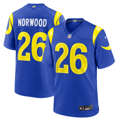 Los Angeles Rams Drey Norwood Nike Royal Game Jersey