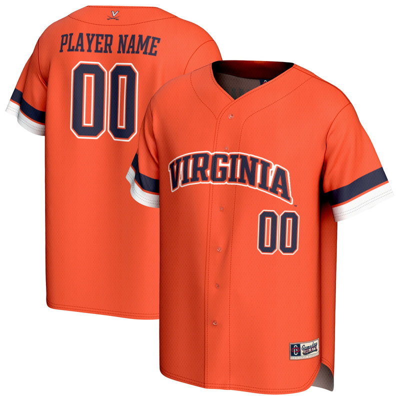 Virginia Cavaliers GameDay Greats NIL Pick-A-Player Baseball Lightweight Jersey - Orange