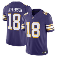 Minnesota Vikings Justin Jefferson Nike Purple Alternate Classic Vapor F.U.S.E. Stitched Limited Jersey
