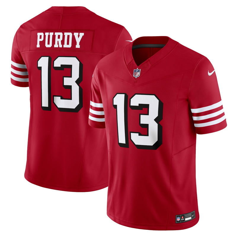 San Francisco 49ers Brock Purdy Nike Scarlet Vapor F.U.S.E. Limited Jersey