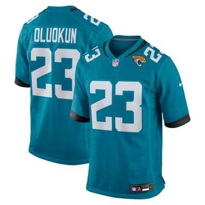 Jacksonville Jaguars Foyesade Oluokun Nike Teal Game Player Jersey
