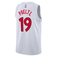Toronto Raptors Nike Association Edition Swingman Jersey - White - Jakob Poeltl -