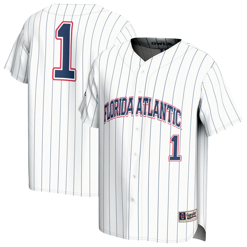 #1 Florida Atlantic Owls GameDay Greats Collegiate Baseball Fashion Jersey - White