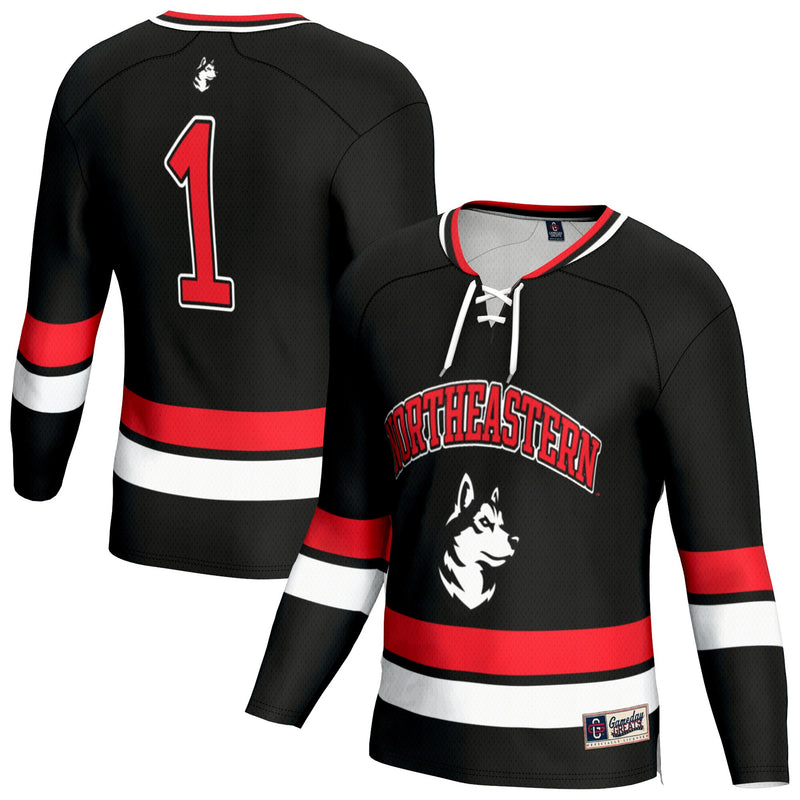 Northeastern Huskies GameDay Greats Lightweight Hockey Team Fashion Jersey - Black