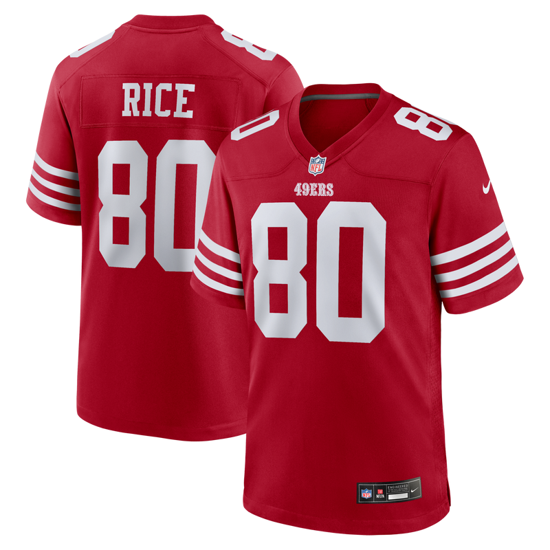 San Francisco 49ers Jerry Rice Nike Scarlet Retired Game Player Jersey