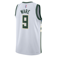 Milwaukee Bucks Nike Association Edition Swingman Jersey - White - Kel'el Ware -