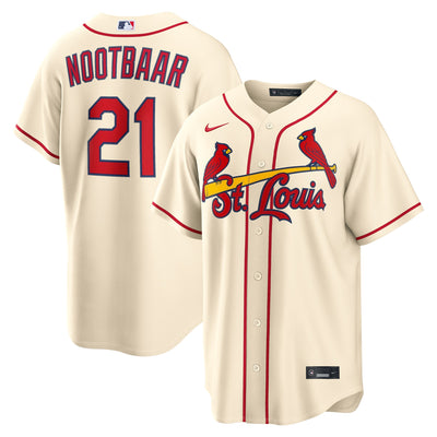 St. Louis Cardinals Lars Nootbaar Nike Cream Alternate Replica Jersey