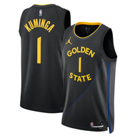 Golden State Warriors Jordan Brand 2024/25 Statement Edition Swingman Jersey - Black - Jonathan Kuminga -