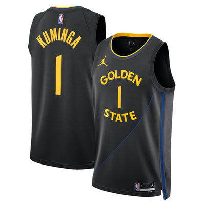 Golden State Warriors Jordan Brand 2024/25 Statement Edition Swingman Jersey - Black - Jonathan Kuminga -