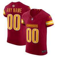 Washington Commanders Nike Burgundy Team Vapor F.U.S.E. Elite Custom Jersey