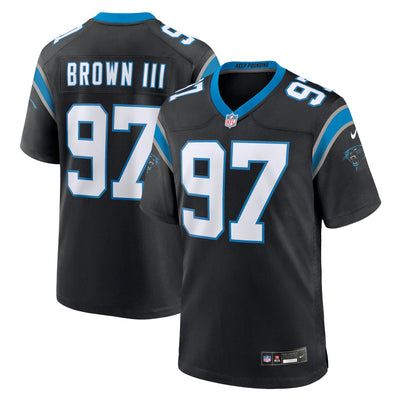 Carolina Panthers Bobby Brown III Nike Black Team Game Jersey