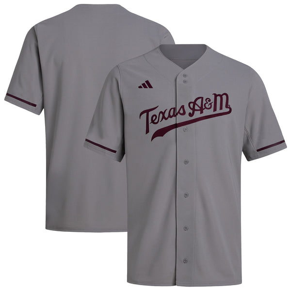 Texas A&M Aggies adidas Replica Baseball Jersey - Gray