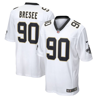 New Orleans Saints Bryan Bresee Nike White Game Jersey