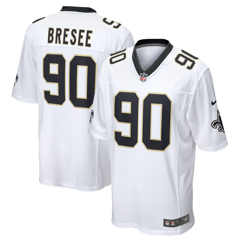 New Orleans Saints Bryan Bresee Nike White Game Jersey