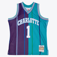 Charlotte Hornets Mitchell & Ness Muggsy Bogues 1994 Split Swingman Jersey