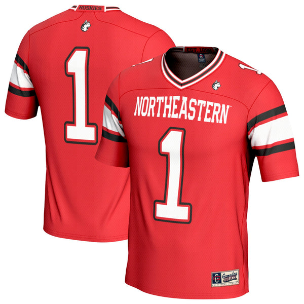#1 Northeastern Huskies GameDay Greats Lightweight Collegiate Football Fashion Jersey - Red