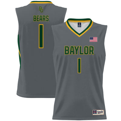 #1 Baylor Bears GameDay Greats Lightweight Basketball Jersey - Gray
