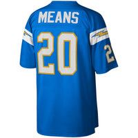 Los Angeles Chargers Natrone Means Mitchell & Ness Powder Blue Legacy Replica Jersey