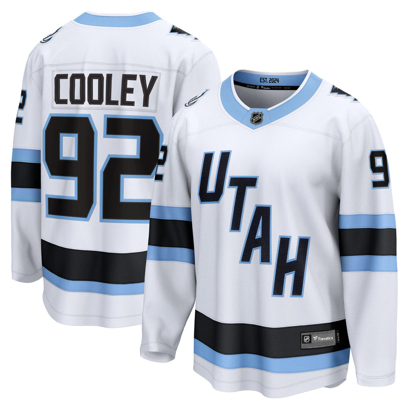 Utah Mammoth Logan Cooley Fanatics White Away Breakaway Player Jersey