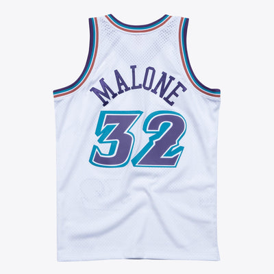 Utah Jazz Karl Malone 1996 Hardwood Classics Swingman Jersey By Mitchell & Ness - White -