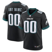 Philadelphia Eagles Nike Black Alternate Custom Game Jersey