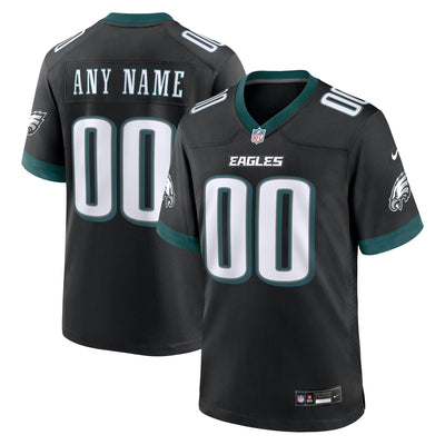Philadelphia Eagles Nike Black Alternate Custom Game Jersey