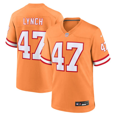 Tampa Bay Buccaneers John Lynch Nike Orange Throwback Game Jersey