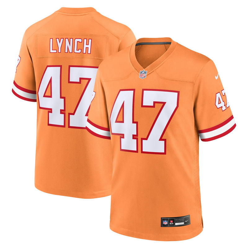 Tampa Bay Buccaneers John Lynch Nike Orange Throwback Game Jersey
