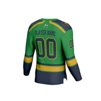 Notre Dame Fighting Irish GameDay Greats Lightweight Hockey NIL Pick-a-Player Fashion Jersey - Green