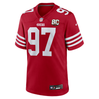 San Francisco 49ers Nick Bosa Nike Scarlet 80th Anniversary Game Jersey