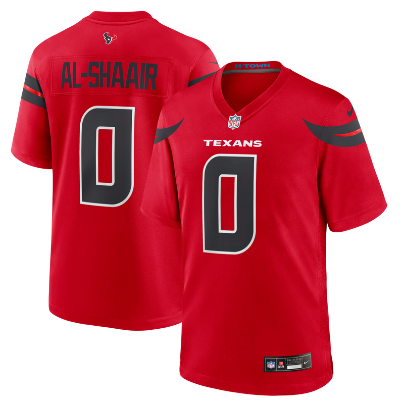 Houston Texans Azeez Al-Shaair Nike Red Alternate Game Jersey