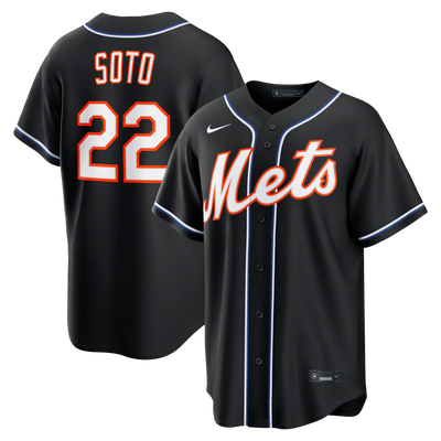 New York Mets Juan Soto Nike Fashion Replica Black Out Jersey