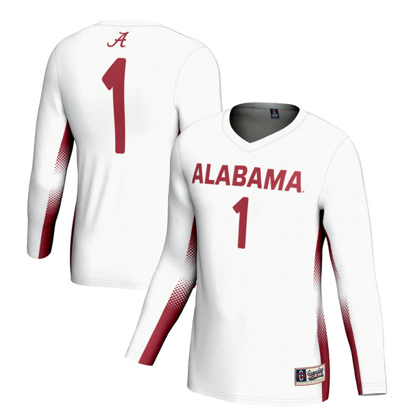 #1 Alabama Crimson Tide GameDay Greats Lightweight Volleyball Jersey – White